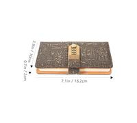 BRIGHTFUFU Imitation Leather Notebook Writing Notepad Student Schedule Planner Simple Design Magnetic Buckle Convenient to Carry for Writing and Trips