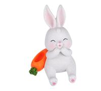 BRIGHTFUFU Kawaii Resin Rabbit Figurine Phone Holder Stable Aromatherapy Diffuser Dual-function Smartphone Stand Adorable Bunny Ornament for Living