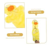 BRIGHTFUFU Large Plush Duck Hand Puppet Soft Storytelling Animal for Interactive Play and Imaginative Learning Comfortable Filled Yellow Puppet for Birthday Gift