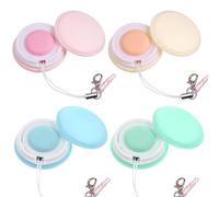 BRIGHTFUFU Macaron Mobile Phone Screen Cleaner 4 Pack with Versatile Dual-Sided Cloth for Dust and Fingerprints, Portable Keychain for Travel and Everyday Carry Random Color