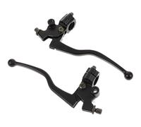 BRIGHTFUFU Motorcycle Handlebar Brake Clutch Lever Set Left Right Perch Assembly with Mirror Mount Compatible with Fxd125 Gl125 Scooters and Electric Bikes for Replacement and Repair