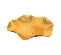 BRIGHTFUFU Multi-Function Alloy Candy Dish Fruit Plate Decorative Dessert Tray Home Accessory Gold Snack Serving Platter for Parties and Home Use