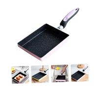 BRIGHTFUFU Non-Stick Tamagoyaki Pan Japanese Square Frying Cooker Portable Cookware for Induction Gas Stovetop Flat Base for Even Heat Multi-Functional Egg Omelette Vegetable Random Color