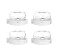 BRIGHTFUFU Oven Knob Cover Child Proof Stove Knob Protector Plastic Safety with Lock Function for Kitchen Use 4pcs Set