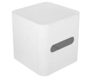 BRIGHTFUFU Paper Towel Holder Box Desktop Tissue Storage Box Tissue Organizer Cube Paper Towel Hanger Toilet Paper Rack Tissue Storage Cases Toilet Paper Case Paper Roll Office Napkin White
