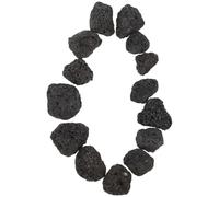 BRIGHTFUFU Porous Black Volcanic Stones 400G for Fish Tank and Garden Scenery, Natural Breathable Rocks for Landscaping and Wedding