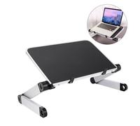 BRIGHTFUFU Portable Adjustable Laptop Stand with Ventilated Design Ergonomic Table Riser for Tablets and Laptops Black Sturdy Compatibility for Comfortable Viewing Experience