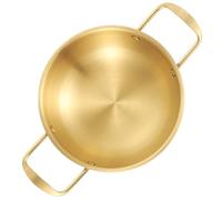 BRIGHTFUFU Portable Stainless Steel Everyday Pan Cooking Fry Pan with Stay-Cool Handles for Outdoor Cooking and Polished Steel Cookware