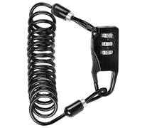 BRIGHTFUFU Portable Zinc Alloy Cycling Lock with 3-Digit Code, Compact and Lightweight Bike Coded Lock for Mountain Bikes and Scooters, Secure Steel Wire Padlock for Outdoor Use