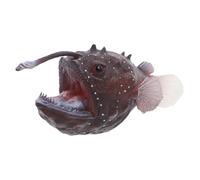 BRIGHTFUFU Realistic Anglerfish Model, Small Plastic Ocean Creature Figurine for Deep Sea Exploration and Marine Biology Learning, Educational Sea Life Party Favor for Boys and