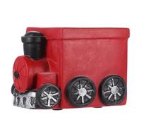 BRIGHTFUFU Retro Car Flower Pot Succulent Planter in Red Cement for Decor