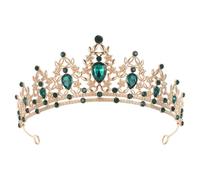 BRIGHTFUFU Rhinestone Tiara Headband Elegant Baroque-inspired Design for Women with Secure and Comfortable Fit, Alloy and Rhinestone Material for Festive Look and Pageant Events