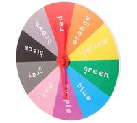 BRIGHTFUFU Rotatable 20cm DIY Fortune Prize Wheel with 12 Red Pointers, Plastic Party Prize Wheel for Wall Hanging Learning Teaching Aid and Raffle Game Prop