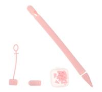 BRIGHTFUFU Silicone Stylus Pen Cover Compatible with Apple Pencil 1, Pink Protective Sleeve with 15 Replacement Nibs and Carrying Bag, Anti-slip Touch Pen Case for Digital Drawing and Note