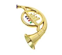 BRIGHTFUFU Simulated French Horn for Educational Instrument Performance and Easy to Clean for Stage Decorations and Music Learning