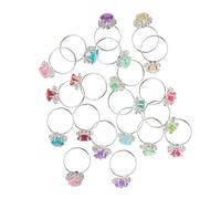 BRIGHTFUFU Simulation Girls Finger Rings Little Girls Jewelry 2.5Cm Decorative Ring Party Birthday Pretend Play 20Pcs