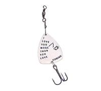 BRIGHTFUFU Stainless Steel Fish Hook Guitar Pick I Love You More Than You Love Fishing Design Treble Hooks Fishing Lures Durable Tackle Accessories