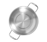 BRIGHTFUFU Stainless Steel Soup Pot with Double Handles Ramen Noodle Pot for Soup Porridge and Food Storage Scald Portable Kitchen Cookware for Home and Restaurant Use