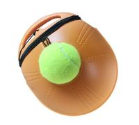 BRIGHTFUFU Tennis Trainer Set with Thick Odorless Baseboard and Rebound Ball Cord for Beginner and Intermediate Practice Portable Non-slip Tennis Training Equipment in Orange