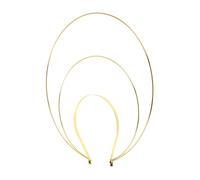 BRIGHTFUFU Three Layer Golden Crown Headband DIY Baroque Hair Accessory for Women Vintage Tiara for Halloween Cosplay Party Bridal Costume Renaissance Festival Essential