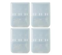 BRIGHTFUFU Tooth Brush Heads Storage Case 4pcs Plastic with Secure Closure for Electric Toothbrush Heads Travel and Home Use