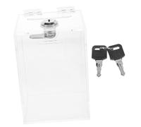 BRIGHTFUFU Transparent Acrylic Piggy Bank with Key Lock Capacity Money Holder Box for Adults Clear Savings Box for Coins and Tips Practical Money Saving Bank gift for for for for for for
