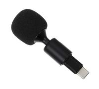 BRIGHTFUFU Type-c Microphone Omnidirectional Bendable USB C Microphone with Sponge Cover Metal Body Ic Chip for Voice Call Games Compatible with Phones Laptops Tablets