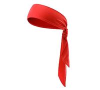BRIGHTFUFU Unisex Sports Head Tie and Athletic Headband Red Milk Silk Material Sweat-absorbent Band for Running Karate Tennis Workout