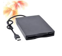 BRIGHTFUFU Usb 2.0 External Floppy Disk Drive 3.5 Inch Portable Diskette Data Transfer Reader for Laptop and Desktop Computer Black