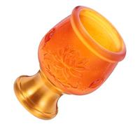 BRIGHTFUFU Vintage Goblets Offering Cup for Spiritual Practices Temple Chalice Cup Metallic Glass Material Versatile Use Easy Portability Suitable for Outdoor Rituals