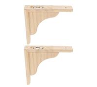 BRIGHTFUFU Wall Shelf Supports 2pcs Solid Wood Triangle Corner Brace 15x15cm Floating Shelf Brackets for Kitchen Living Room Stability Reinforcement