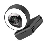 BRIGHTFUFU Webcam Ring Light Mic Auto-focusing Usb Camera Hd Computer Camera for Laptop Live Streaming Online Learning