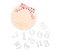 BRIGHTFUFU Wooden Baby Monthly Discs Newborn Photography Props Infant Growth Month Signs Baby Photo Shoot Announcement Cards Set