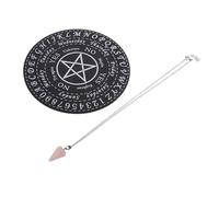BRIGHTFUFU Wooden Pendulum Board with Star Pattern for Divination and Meditation Stylish Hanging Decor with Delicate Engraving Elegant Home Ornament for Spiritual Practice and Decoration