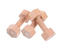 BRIGHTFUFU Wooden Screw Construction for DIY Nut Building Blocks for Fine Motor Skills Development Safe Wood Educational Interactive Play for Creative Learning