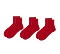 BrightGlow 3 Pairs of Business Socks Men's Short Silk Stockings Ultra Thin Dress Socks Transparent Fine Socks Summer Light Short Socks Men's Socks, Large Red, One Size