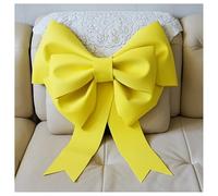 BrightGlow Large Red Giant Bow Handmade DIY Bow Christmas Bows Decorative Bow Party Wedding Decoration Bow Car Bows for Christmas Wedding Decoration Yellow 75 cm