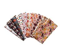 BrightGlow Pack of 10 Thanksgiving Patchwork Fabrics Fat Quarter Bundles Pumpkin Fabric Sunflower Fabrics for Sewing Autumn Fabric Square Quilting Fabric Bundle Thanksgiving Fabrics for DIY Sewing 50
