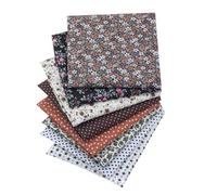 BrightGlow Pack of 8 50 x 40 cm Cotton Fabric Sold by the Metre 100% Cotton Fabric Bundle Patchwork Fabric Package Fabric Scraps for Sewing Quilting Fabrics Cotton Cloth Black and Brown Series