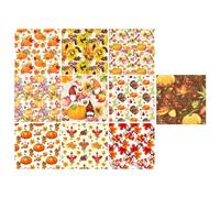 BrightGlow Thanksgiving Fabrics Patchwork Fat Quarter Bundles Pumpkin Fabric Autumn Fabric for Sewing Thanksgiving Fabrics Quilting Fabric Bundle Printed Fabric Sets for DIY Crafts 2#10 Pieces 40 x 50