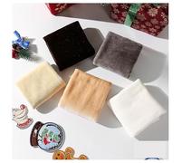BrightGlow Velvet Fabric Pack of 5 Christmas Fabrics for Sewing Fabric Packages Patchwork Fat Quarters Quilting Fabric Bundles Christmas Style Fabric for Christmas Hat DIY Sewing Crafts 6# 50 x 50 cm
