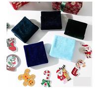 BrightGlow Velvet Fabric Pack of 5 Christmas Fabrics for Sewing Fabric Packages Patchwork Fat Quarters Quilting Fabric Bundles Christmas Style Fabric for Christmas Hat DIY Sewing Crafts 5# 50 x 50 cm