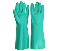 BrightGlow Work Gloves, Nitrile Gloves, Chemistry Gloves, Green Chemical Protection Gloves, Oil-Resistant, Nitrile Gloves, Acid-Resistant Protective Gloves, Chemicals Acid Resistant, red, XL=10#
