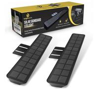 BRIGHTICONIC Solar Sign Lights Outdoors Wireless Real Estate Agent Sign Post Board Lighting Solar LED Signboard Lights Gifts For Real Estate Agents For Lease Sign Lights Coming Soon Sign 2 PACK BLACK