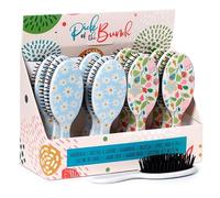Brightium Brush - Floral design with Daisy print, soft bristles, ergonomics for a comfortable grip, ideal for detangling without damaging the hair.