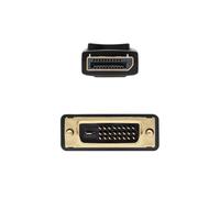 Brightium DisplayPort to DVI Converter Cable - Black - 1m Length - Ideal for connecting devices with DisplayPort output to monitors or projectors with DVI input.