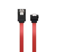 Brightium SATA data cable, angled design for optimized fit, includes anchors for added connection security, 0.5m length, ideal for internal PC configurations.