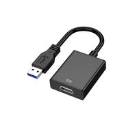 Brightium USB 3.0 to HDMI male to female adapter, high speed, video and audio compatible, ideal for device to display connections.