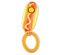 BrightKins Smarty Pooch Training Clicker: Hot Dog, Flexible Wrist Strap, Positive Reinforcement for Dogs - LER9381