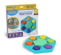 Brightkins Spin & Seek Hexagon Treat Puzzle, Interactive Dog Toys, Dog Puzzle Toy, Slow Release Pet Treat Feeder